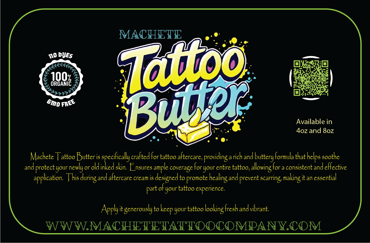 Machete Tattoo Butter 100% Organic.